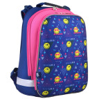 Рюкзак (ранец) школьный каркасный 1Вересня Yes 554497 Smiley H-12 38*29*15см