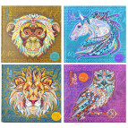 Блокнот для эскизов скетчбук 200*200мм 36 листов Мандарин чистые листы (дизайн ассорти) БК134*