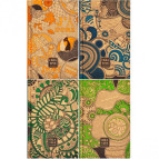 Блокнот 10,5*16,5 120 листов Мандарин Крафт клетка (дизайн ассорти) БК140*