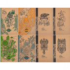 Блокнот 12,5*20 80 листов Мандарин Крафт клетка (дизайн ассорти) БК138*