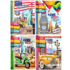 Тетрадь для иностранных слов (словарь) А5 Мандарин 80л. английский язык (дизайн 17186-17189) ТР02/1