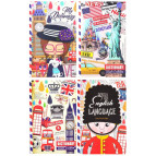 Тетрадь для иностранных слов (словарь) В6 Мандарин 120л. английский язык (дизайн 17190-17193) ТР77