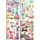 Тетрадь для иностранных слов (словарь) В6 Мандарин 120л. английский язык (дизайн 17194-17197) ТР77/1