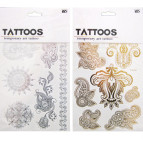 Флеш Тату 14*21см золото-серебро Tattoos Mix ST1622
