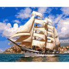 Картина раскраска по  номерам на холсте 40*50см Babylon VP899 Попутный ветер