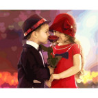 Картина раскраска по  номерам на холсте 40*50см Babylon VP905 Стильные малыши