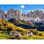 Картина раскраска по  номерам на холсте 40*50см Babylon VP907 Заснеженные Альпы