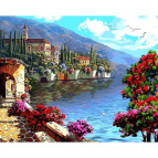 Картина раскраска по  номерам на холсте 40*50см Babylon VP923 Летний уголок