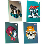 Блокнот А5 40л. 4profiplan Dog note series в ассортименте, мягкий переплет 9002**