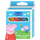 Мелки цветные 6шт Перо Свинка Пеппа 712412