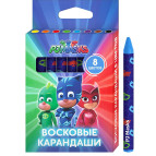 Мелки восковые для рисования цветные Перо 8цв. PJ Masks толстые 712023