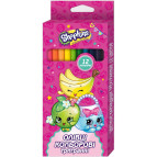 Карандаши цветные 12цв. Перо Shopkins трехгранные 712245