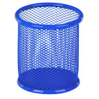 Стакан для ручек Металл Сетка №2 Синий Д80мм