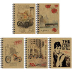 Тетрадь на спирали А4 80л. Офорт Kraft Коледж-блок KL4180K