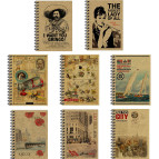 Тетрадь на спирали А5 80л. Офорт Kraft Коледж-блок KL5180K