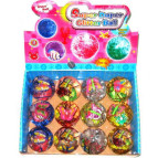 Мячик-попрыгунчик с подсветкой 55мм GLITTER BALL 8494/8493/8495