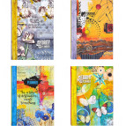 Ежедневник А5 (13,7*19,7см) Мандарин недатированный 160л. Вельвет 7БЦ, англ. блок БК26*