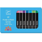 Пастель масляная Djeco 12цв. круглая DJ09748