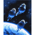 Картина раскраска по  номерам на холсте 40*50см Babylon VP878 Коты космические