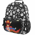 Рюкзак (ранец) школьный Upixel Floating Puff-Черный Пиксели WY-A025U 29*37*12см