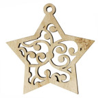 Заготовка для декорирования Rosa Talent (фанера) Звезда с орнаментом 9,6*9,5см 4801636