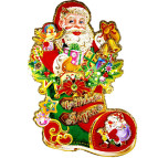 Украшение новогоднее бумажное - Плакат двухсторонний №1883-2 43см