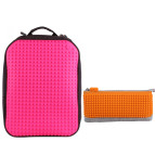 Рюкзак (ранец) школьный Upixel Classic-Фуксия + пенал Пиксели WY-A001Ca 31*41*13см