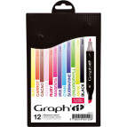 Набор двусторонних маркеров Classic Классические цвета 12шт Graph'it GI00120