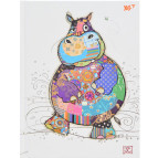 Блокнот A5 96л. YES 7БЦ 151383 BugArt. White hippo