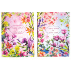 Тетрадь А5 80л. картонная обложка A-Plus Флористика в клетку А5086