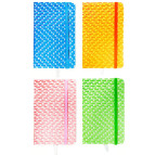 Блокнот А6 (9*14см) 80л. Schreiber с резинкой, в клетку S-3651