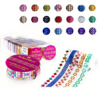 Декоративный скотч Schreiber PVC 1,5см*1,1м стразы, цвета в ассортименте S-5513