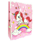 Пакет подарочный бумажный Tukzar 42*30*12см Единорог, 4 дизайна XM-2063(L)