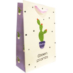 Пакет подарочный бумажный Tukzar 42*30*12см Кактус, 4 дизайна ZD-9089(L)