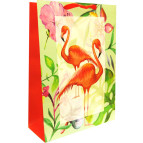 Пакет подарочный бумажный Tukzar 42*30*12см Фламинго, 4 дизайна 910(L)
