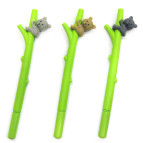 Ручка гелевая с насадкой Медвежонок ассорти, синяя №065