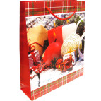 Пакет подарочный бумажный SAT 31,5*39,5*9см Новогодний XXL