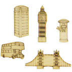 Заготовка для декорирования Rosa Talent (фанера) набор 5шт Англия 288904