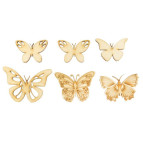 Заготовка для декорирования Rosa Talent (фанера) набор 6шт Бабочки 2809504
