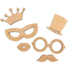 Заготовка для декорирования Rosa Talent (фанера) набор 6шт Прздничная бутафория 288826