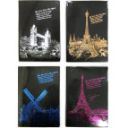 Блокнот А5 44л. Лидер черные страницы 25681