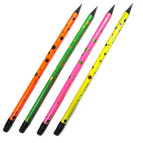 Карандаш простой графитный TianChao черное дерево с кружочками и ластиком 1898-2