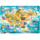 Пазлы dodo 53 элемента Евразия, с рамкой 21*30см R300174