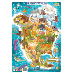 Пазлы dodo 53 элемента Северная Америка, с рамкой 21*30см R300177