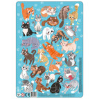 Пазлы dodo 53 элемента Котики, с рамкой 21*30см R300180