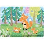 Пазлы dodo 21 элемент Лисята, с рамкой 21*30см R300184