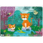 Пазлы dodo 21 элемент Леопарды, с рамкой 21*30см R300185