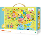 Пазлы dodo 100 элементов Карта Украины 46*64см 300109