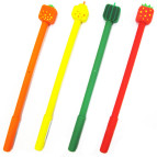 Ручка гелевая с насадкой Фрукты ассорти, синяя №17076