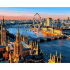 Картина раскраска по  номерам на холсте 40*50см Babylon VP1089 Лондон, Вид на Темзу